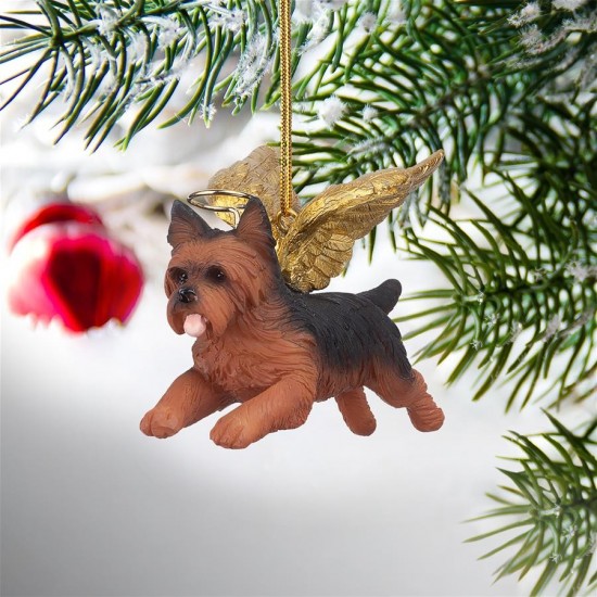 Design Toscano Angel Yorkie Ornament