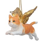 Design Toscano Angel Cat Ornament-Orange Tabby