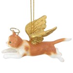 Design Toscano Angel Cat Ornament-Orange Tabby