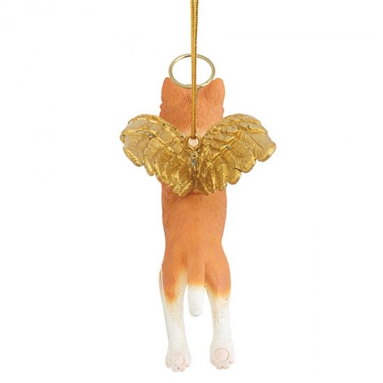 Design Toscano Angel Cat Ornament-Orange Tabby