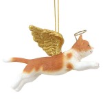 Design Toscano Angel Cat Ornament-Orange Tabby