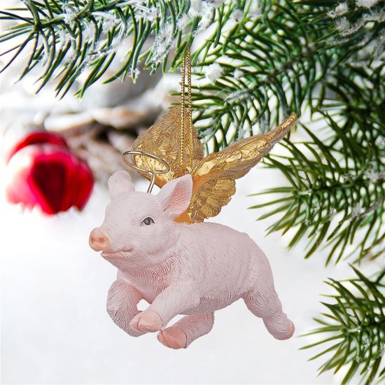 Design Toscano Hog Heaven Flying Pig Ornament