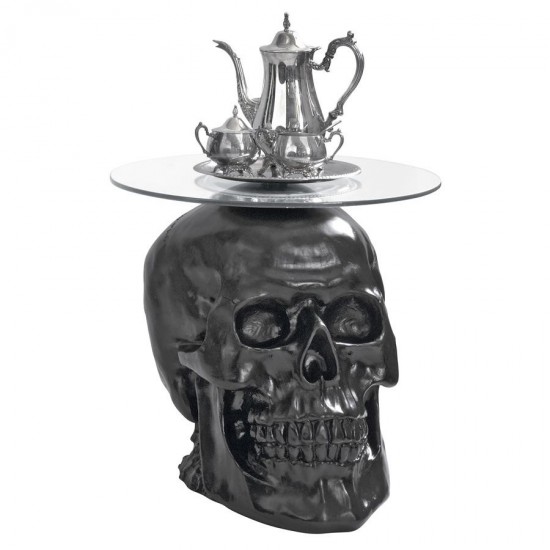 Design Toscano Black Skull Table