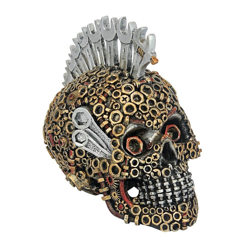 Design Toscano Gear Head Nuts And Bolts Skull