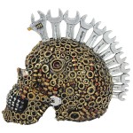 Design Toscano Gear Head Nuts And Bolts Skull