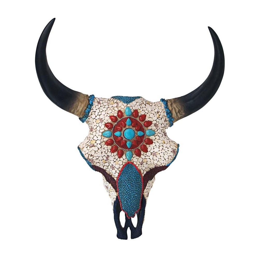Design Toscano Large Mystic Plains Warrior Cow Skull