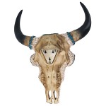 Design Toscano Large Mystic Plains Warrior Cow Skull