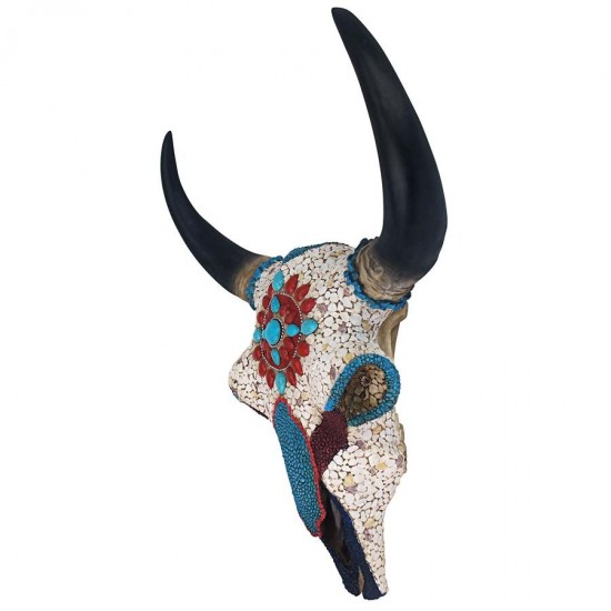 Design Toscano Large Mystic Plains Warrior Cow Skull