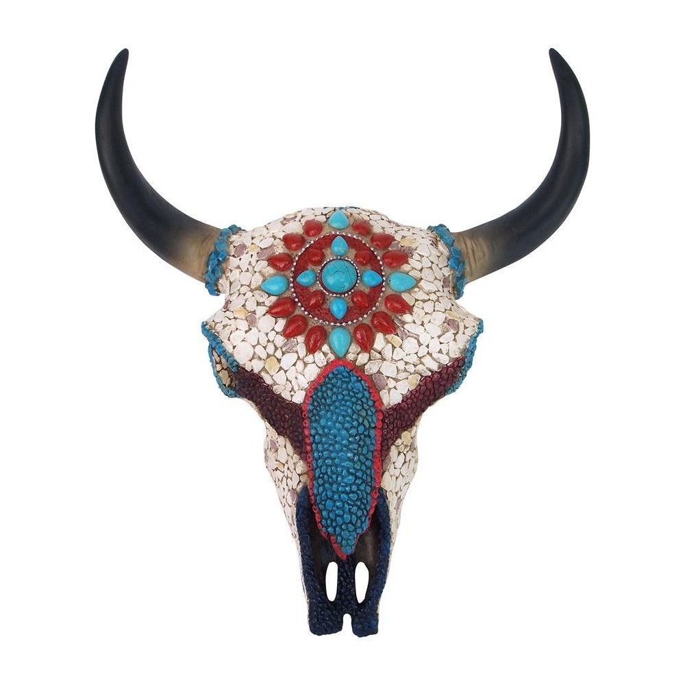 Design Toscano Medium Mystic Plains Warrior Cow Skull