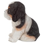 Design Toscano Black & White Cavalier Puppy Partner