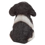 Design Toscano Black & White Cavalier Puppy Partner