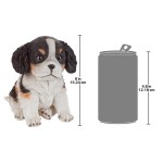 Design Toscano Black & White Cavalier Puppy Partner