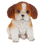 Design Toscano Red & White Cavalier Puppy Partner