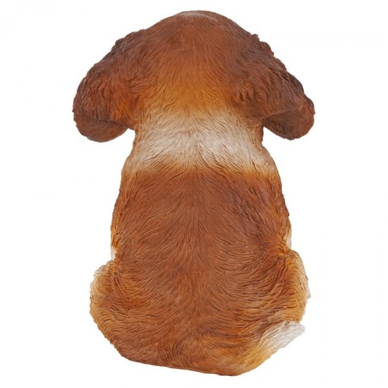 Design Toscano Red & White Cavalier Puppy Partner