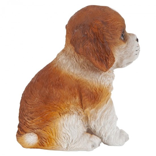 Design Toscano Red & White Cavalier Puppy Partner