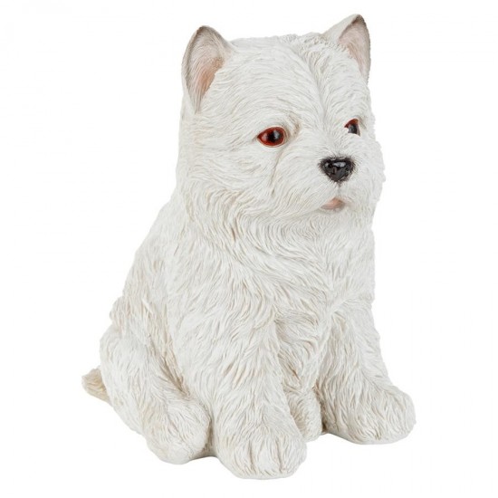 Design Toscano White Maltese Puppy Partner Statue