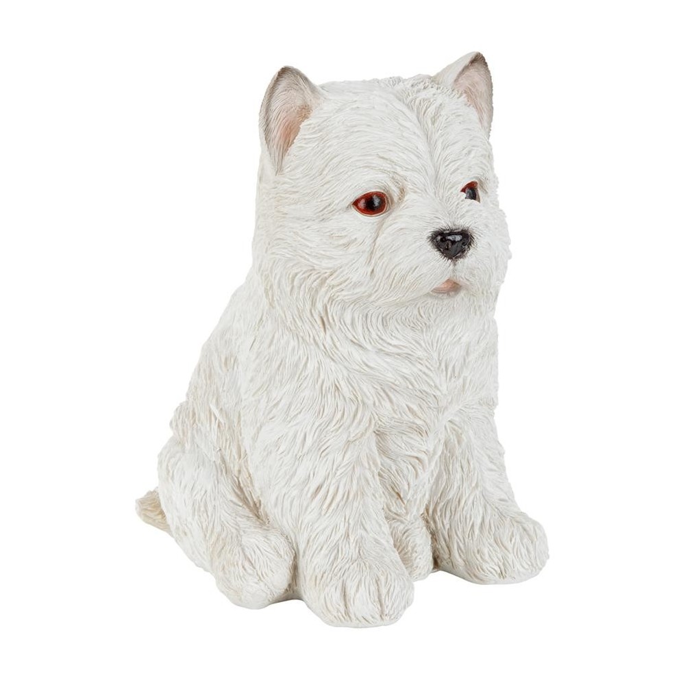 Design Toscano White Maltese Puppy Partner Statue