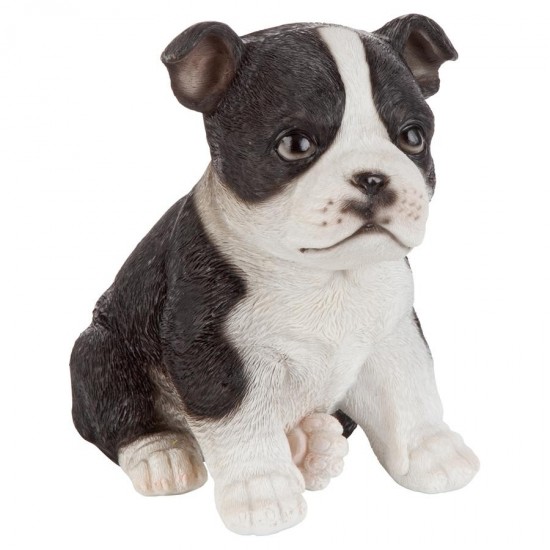 Design Toscano Boston Terrier Pupy Partner Statue