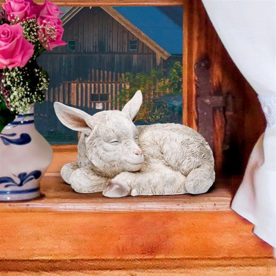 Design Toscano Sleepy Goat Kid Statue