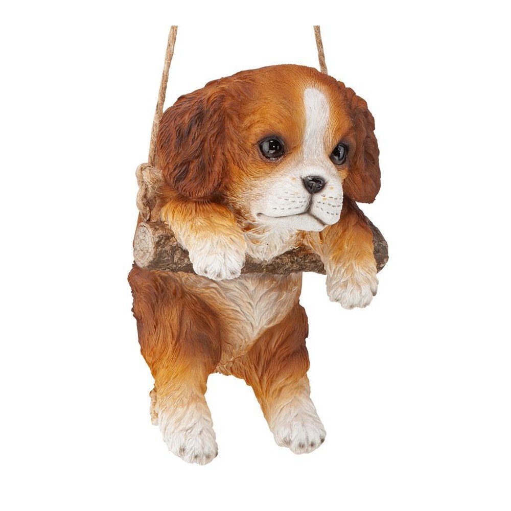 Design Toscano Brown King Charles Cavelier Dog Hanging Design Toscano Brown King Charles Cavelier Dog Hanging