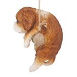 Design Toscano Brown King Charles Cavelier Dog Hanging