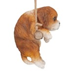 Design Toscano Brown King Charles Cavelier Dog Hanging