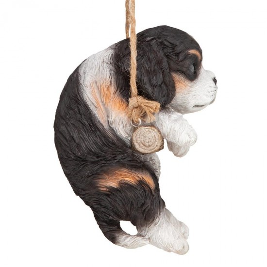 Design Toscano Black King Charles Cavelier Dog Hanging