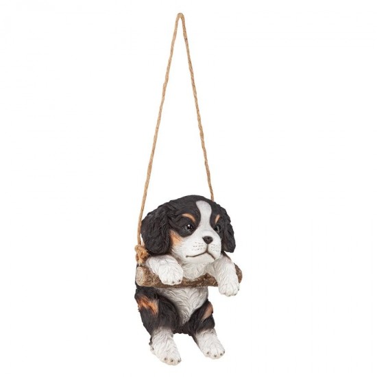 Design Toscano Black King Charles Cavelier Dog Hanging