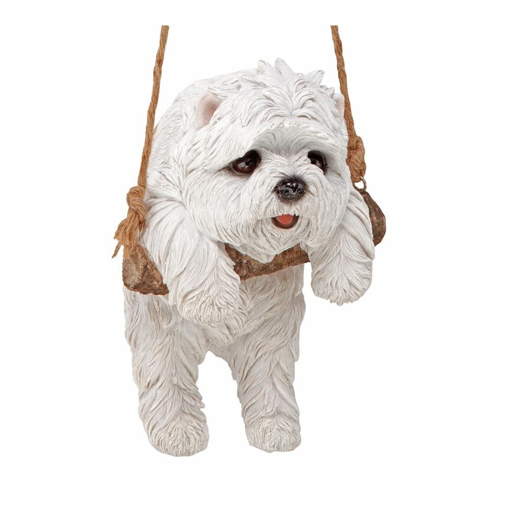 Design Toscano White Maltese Dog Hanging Design Toscano White Maltese Dog Hanging