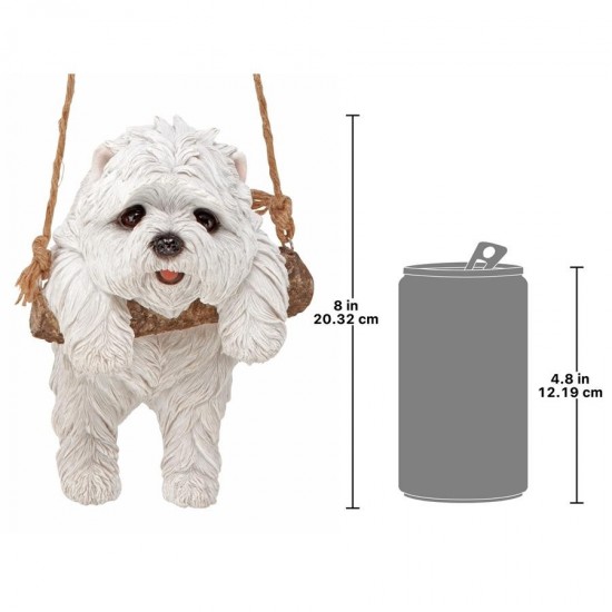 Design Toscano White Maltese Dog Hanging