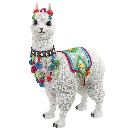 Design Toscano Festive Alpaca Statue