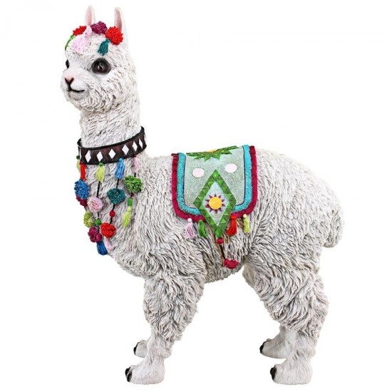 Design Toscano Festive Alpaca Statue