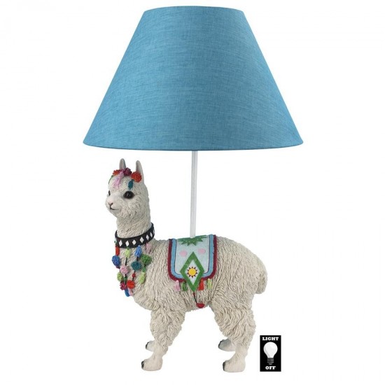 Design Toscano Andes Alpaca Of Rainbow Mountain Lamp