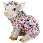 Design Toscano Flower Power Pig Statue