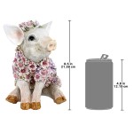 Design Toscano Flower Power Pig Statue