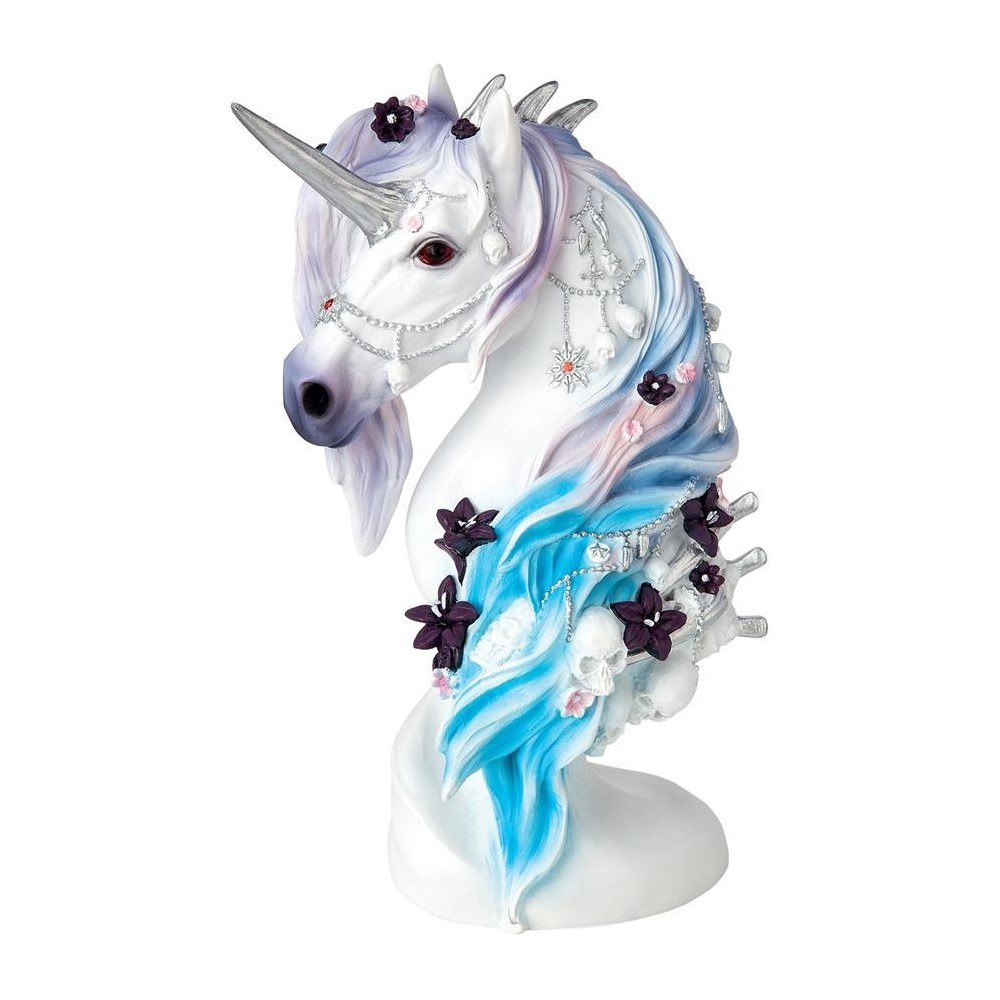 Design Toscano Unicorn Bust With Skulls Statue