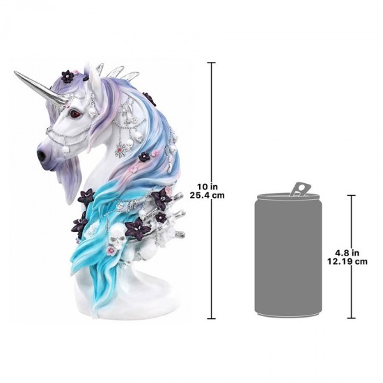 Design Toscano Unicorn Bust With Skulls Statue