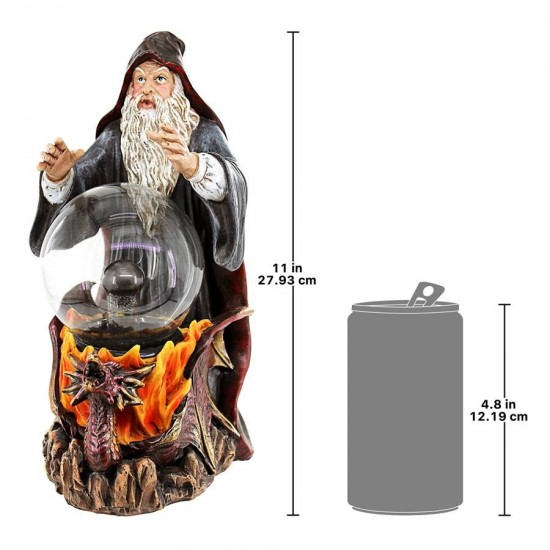Design Toscano Wizard With Led Crystal Ball Statue