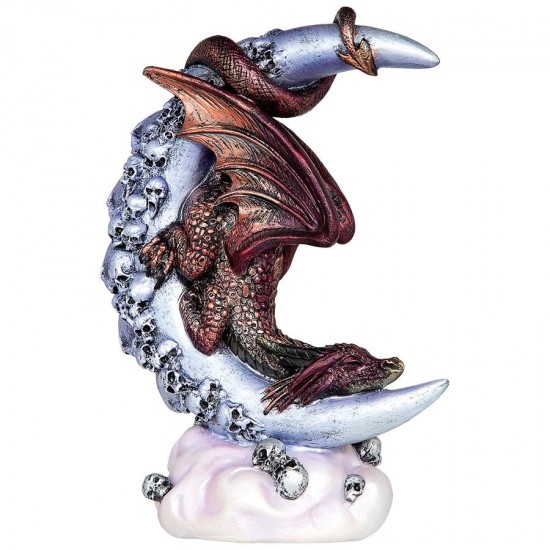 Design Toscano Dragon Sleeping On Moon Statue