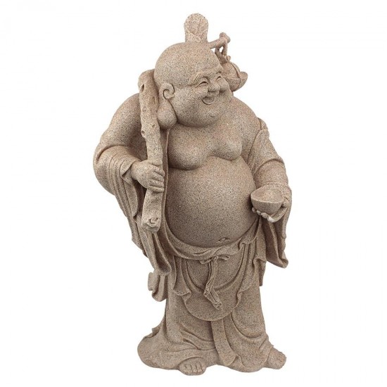 Design Toscano Wandering Happy Hotei Buddha Statue