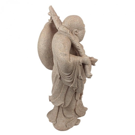 Design Toscano Wandering Happy Hotei Buddha Statue