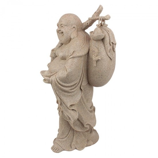 Design Toscano Wandering Happy Hotei Buddha Statue