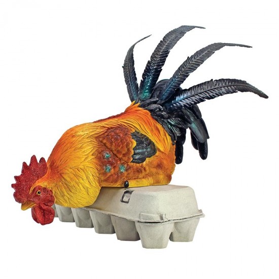 Design Toscano Roosters Perch Sitting Chicken Statue