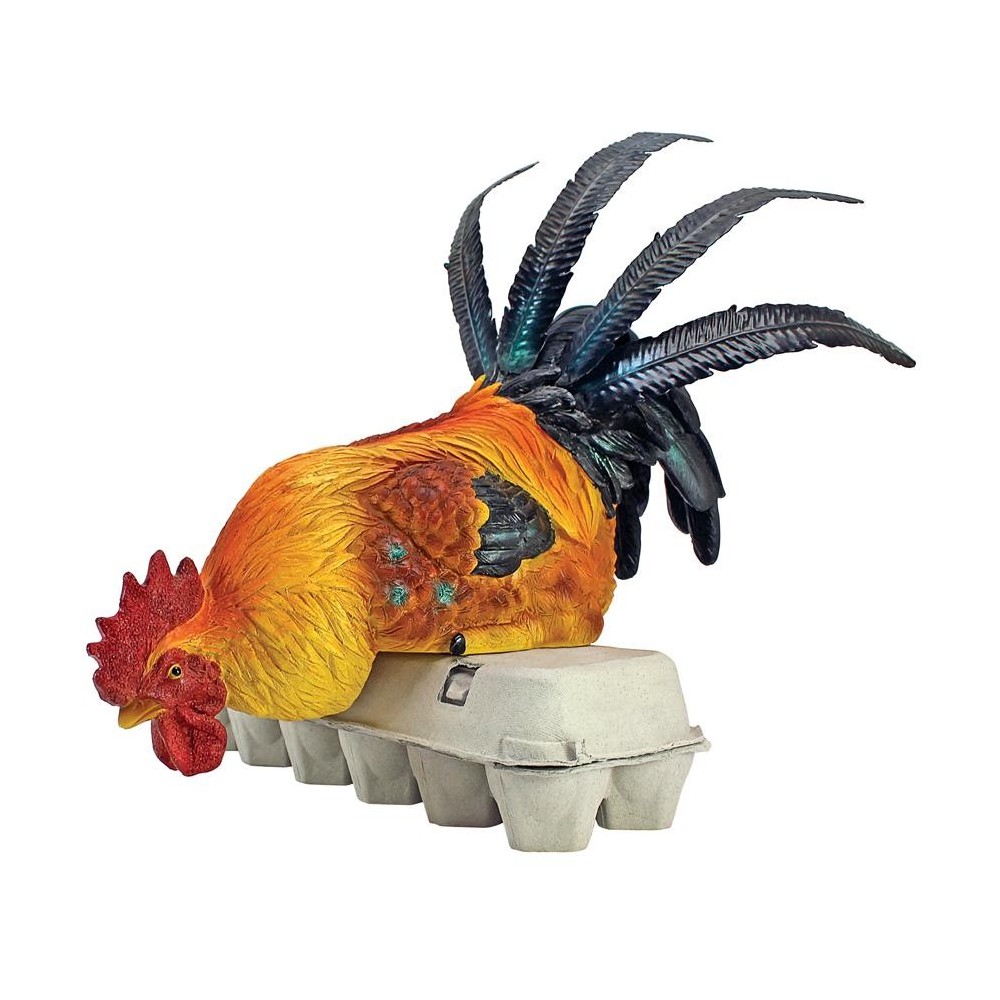 Design Toscano Roosters Perch Sitting Chicken Statue