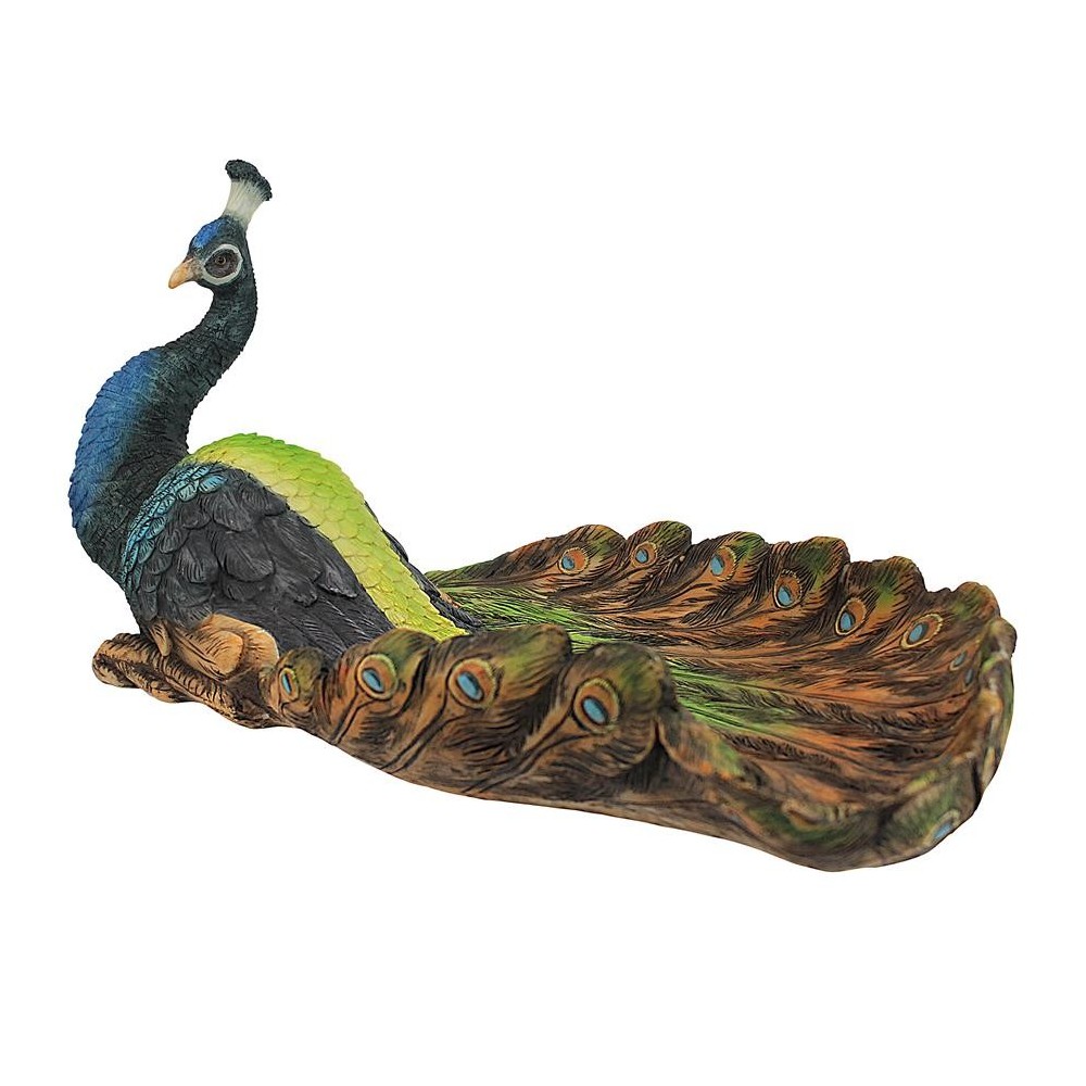 Design Toscano Pleasing Peacock Sculptural Dish