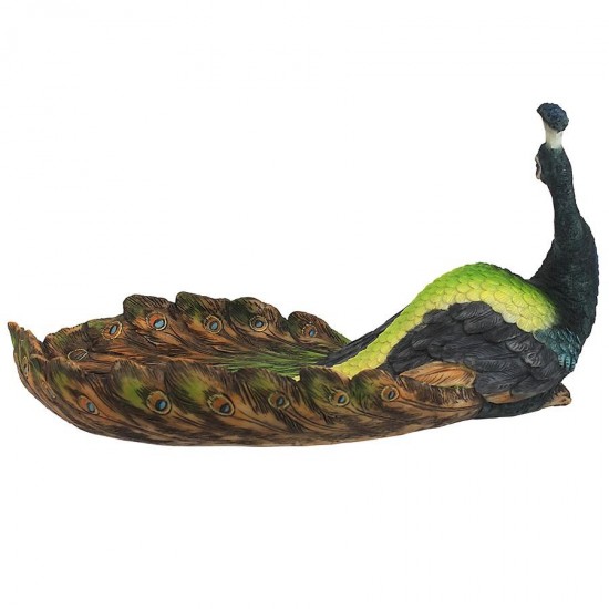 Design Toscano Pleasing Peacock Sculptural Dish