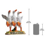 Design Toscano Delightful Dancing Ducks Welcome Sign