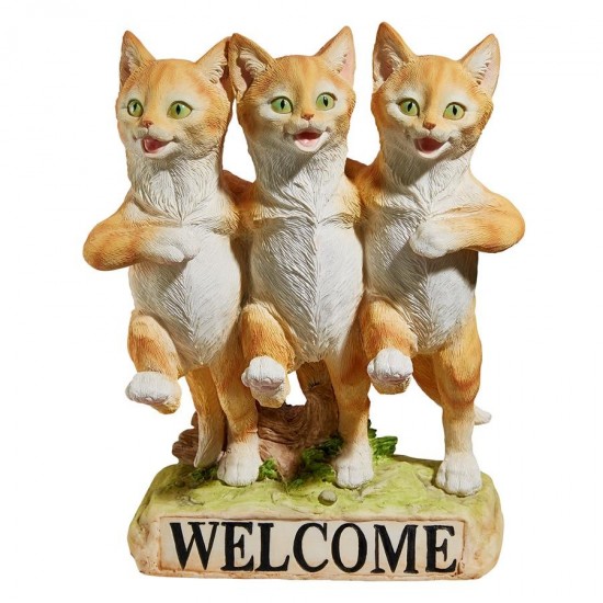 Design Toscano Chorus Line Of Cats Welcome Statue