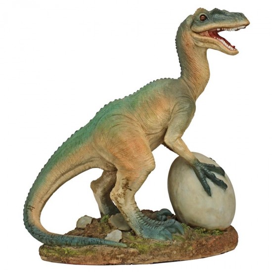 Design Toscano The Egg Beater Raptor Dinosaur Statue