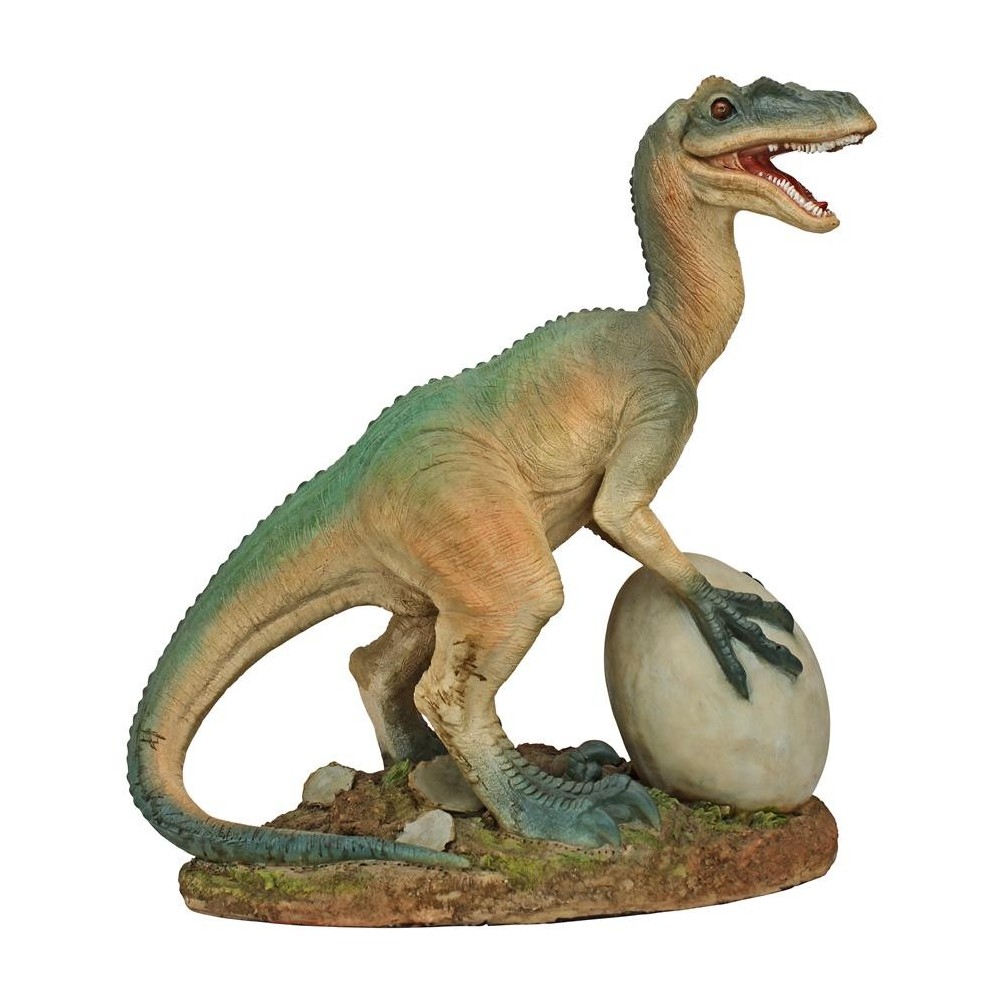 Design Toscano The Egg Beater Raptor Dinosaur Statue